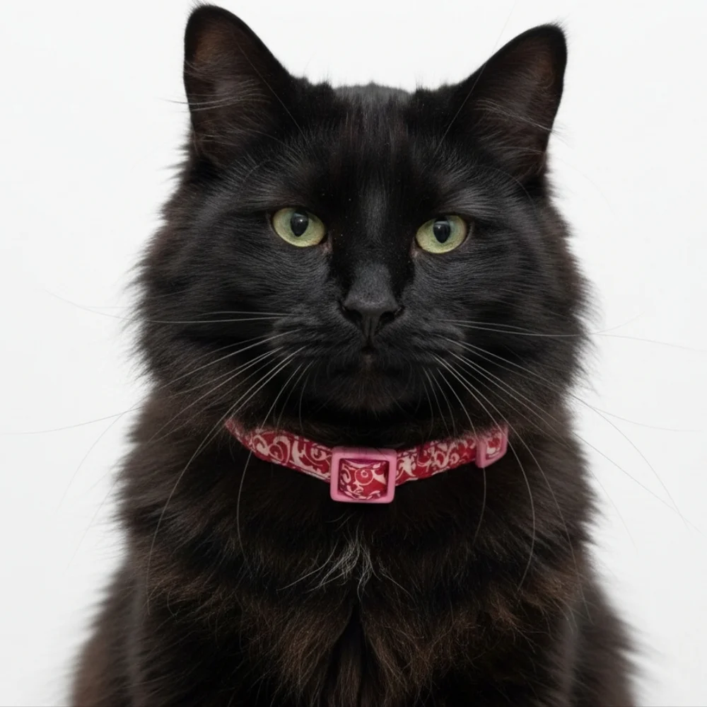 Petco Pink red white paisley graphics breakaway kitten cat kitty collar S NWOT